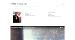Desktop Screenshot of mattybeckerman.com